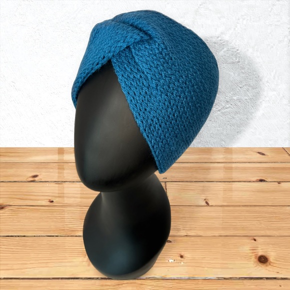 Handmade Knit Twist Ear Warmers Handcrafted Headband Ocean - Picture 9 of 10